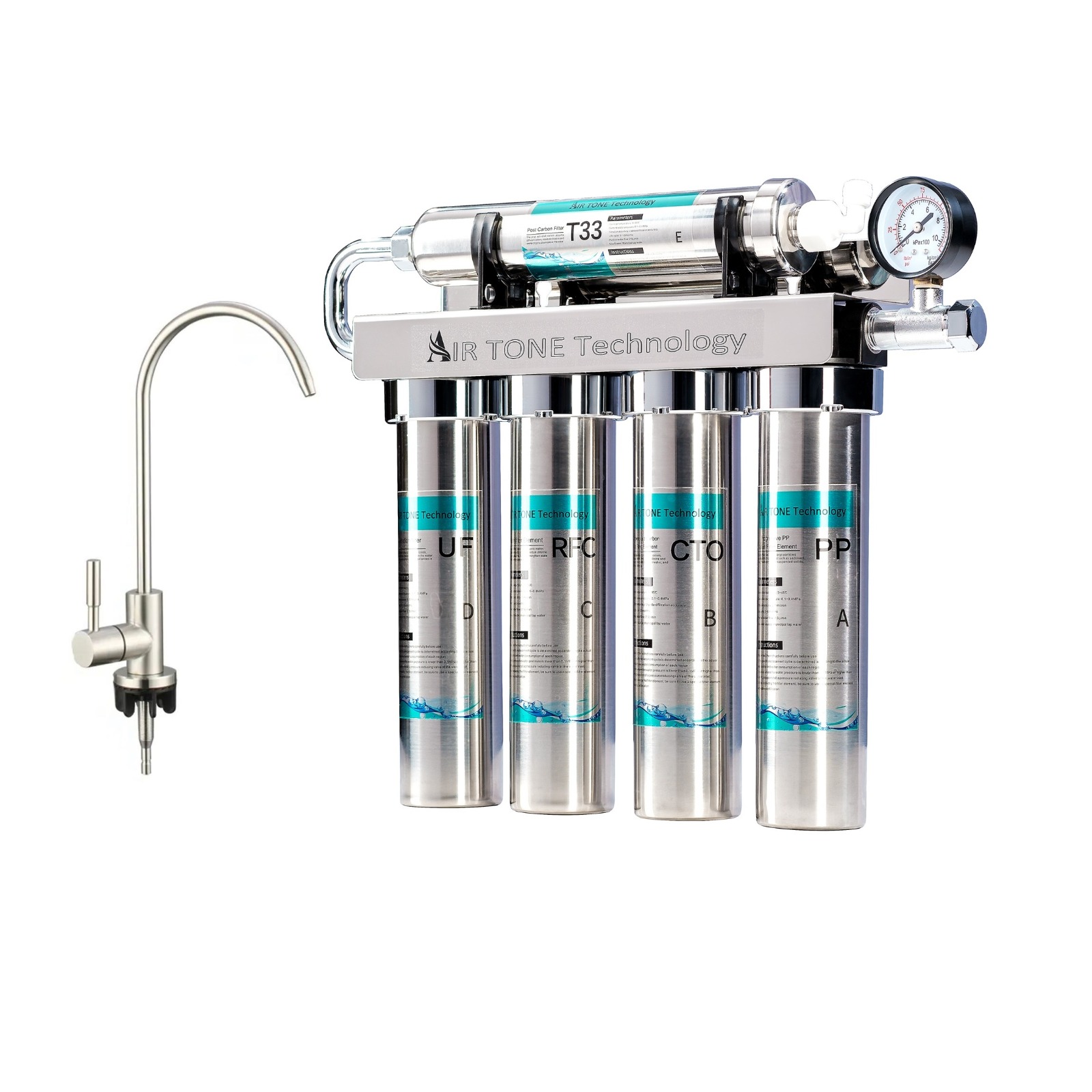 Filtru de apă din inox cu 5 stagii Air Tone Technology