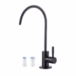 robinet negru de inox si cartuse