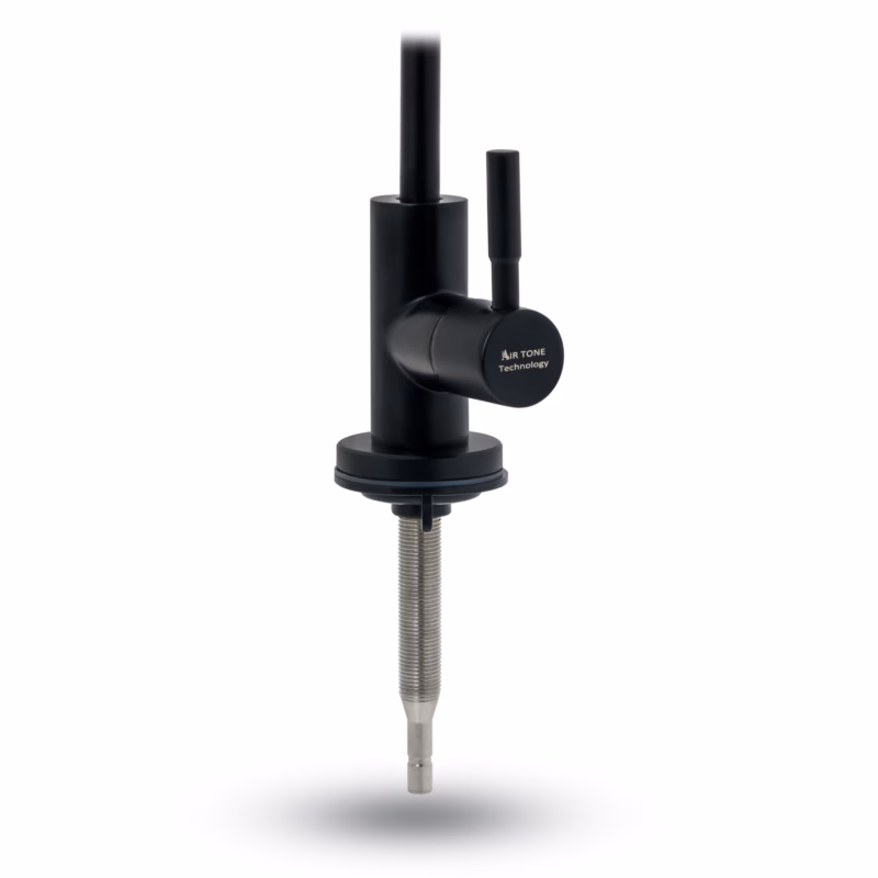 baterie apă filtrată inox negru maner