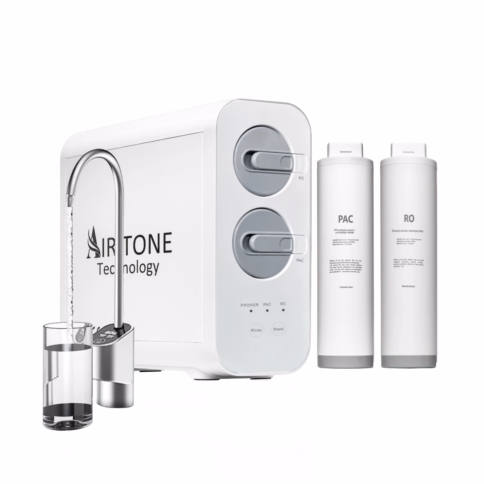 Filtru apa osmoza inversa direct flow Air Tone Technology 600GPD display TDS