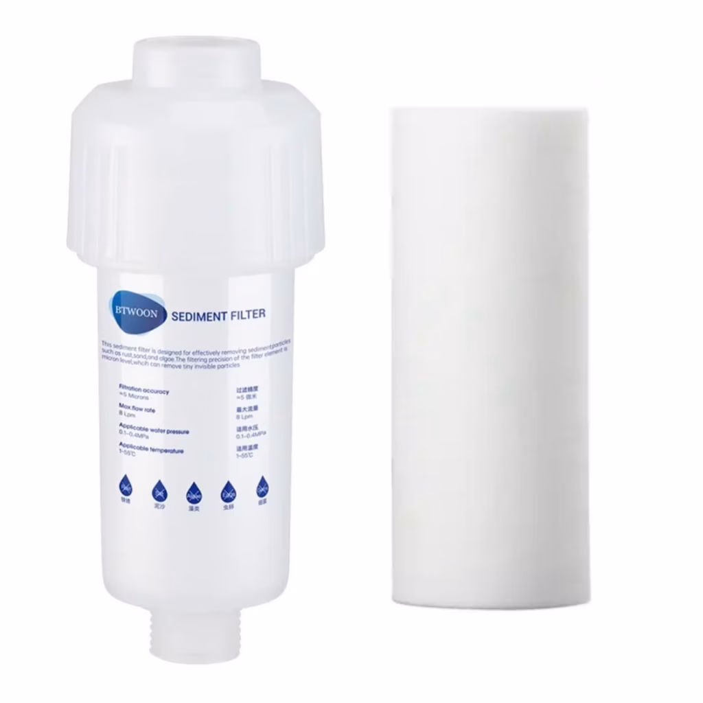 Filtru pentru mașină de spălat rufe/vase – pre-filtru PP, reține rugină și sedimente
