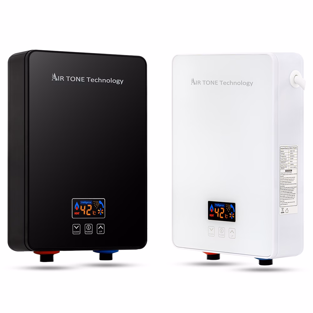 Încălzitor instant electric pentru apă – LCD, IPX4, termostat dublu, kit duș inclus