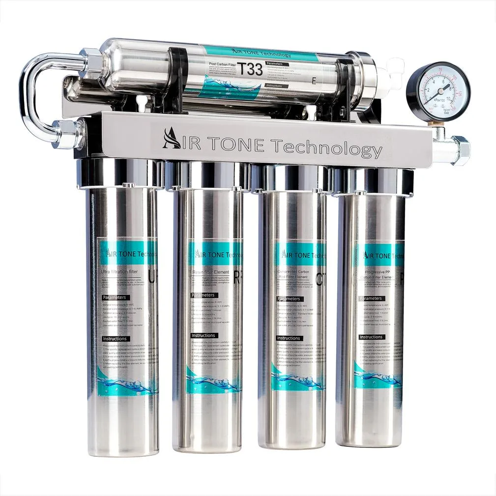 Filtru apă sub chiuvetă Air Tone Technology, inox – 5 etape, 0.01 microni