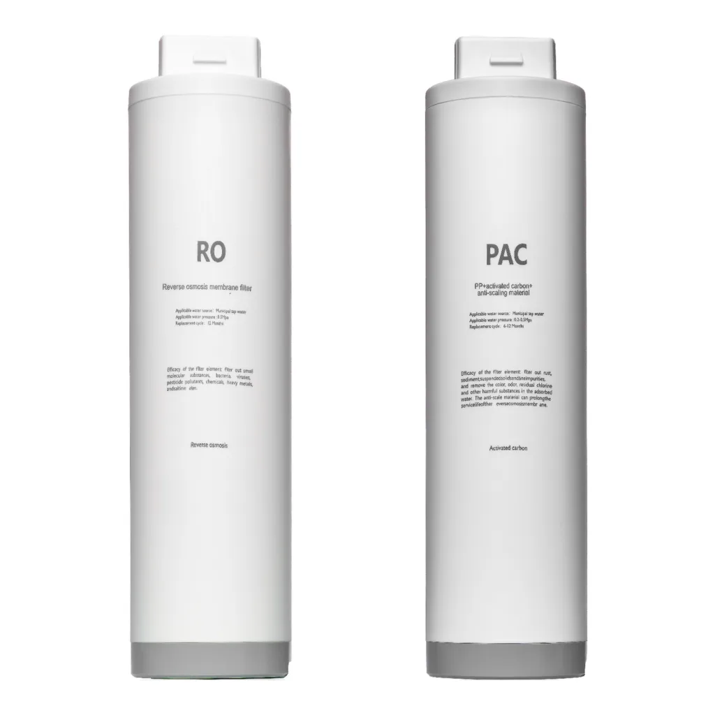 Set 2 Cartușe Rezervă RO+PAC pentru Sistem Osmoză Inversă Air Tone Technology 600GPD, Cartușe Twist cu Schimbare Rapidă, Durată 12 Luni
