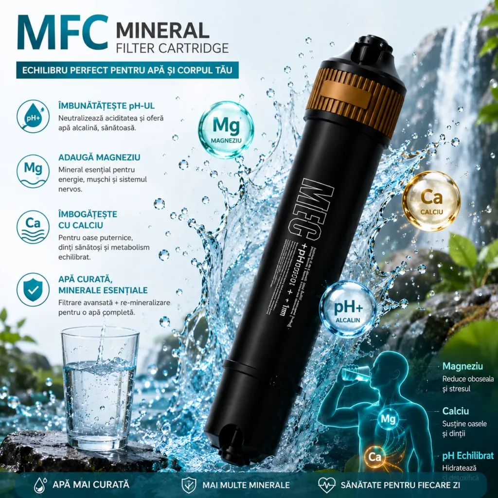Cartuș MFC echilibrare alcalină, calciu și magneziu, Air Tone Technology AQUA PRO 600, etapa 6